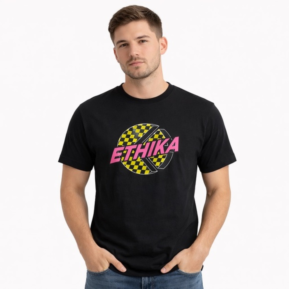 Ethika Large Brushed Cotton Large Black Tee  like new